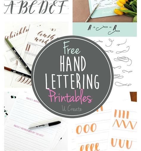 We'll start with faux/dip pen calligraphy, then we'll work our way down to brush pen calligraphy and everyday handwriting. Free Hand Lettering Printables