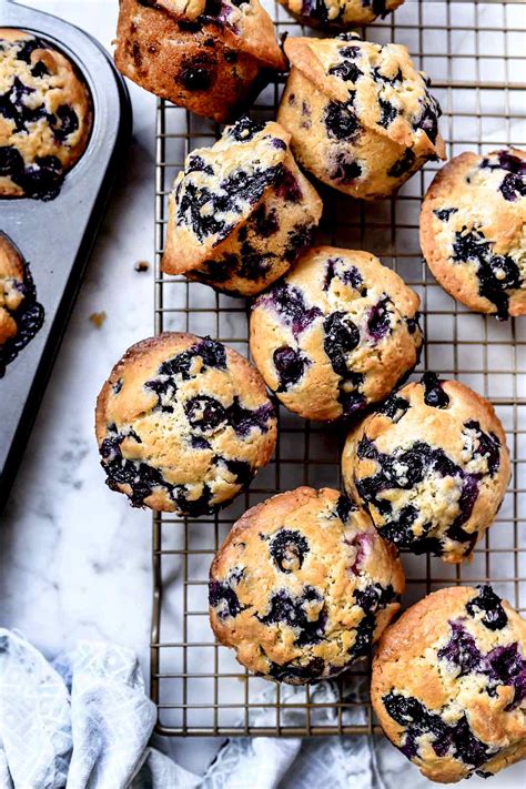 homemade blueberry muffins from scratch foodiecrush