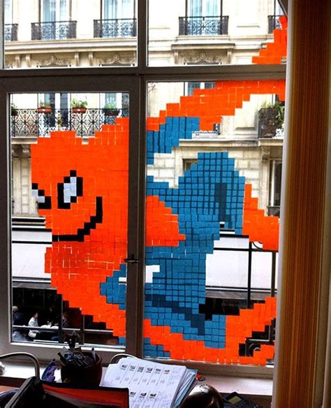 Check Out The Amazing Post It Note Office Art 2 Post It Art Pixel