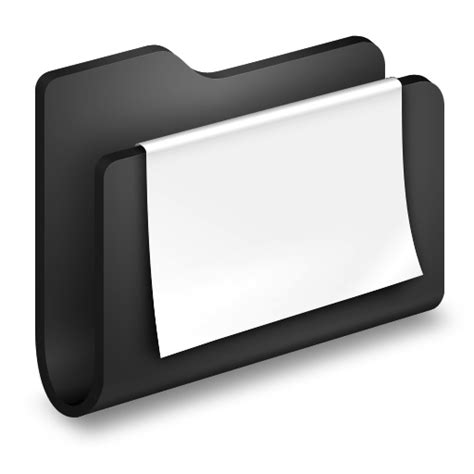 Documents Black Folder Icon Alumin Folders Iconpack Wil Nichols