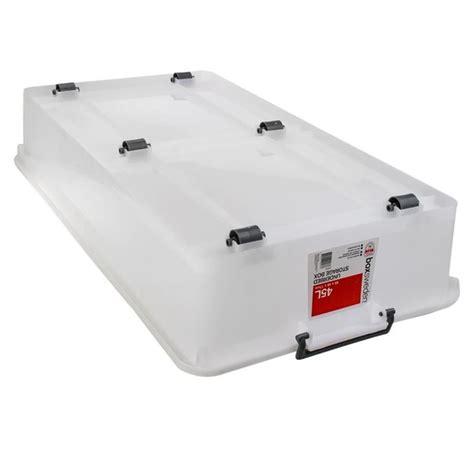 10 X 45l Heavy Duty Large Under Bed Plastic Storage Boxes With Lid