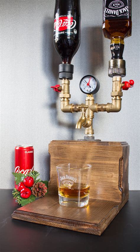 Also, an opening at the bottom makes it easy to charge a phone or tablet. Double Liquor Alcohol Whiskey wood Dispenser, Gift for Him ...