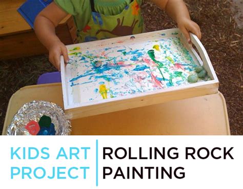 Kids Art Projects Rolling Rock Painting Tinkerlab