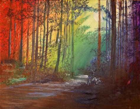 The Enchanted Forest Acrylic On Canvas 20x16 Enchanted Forest