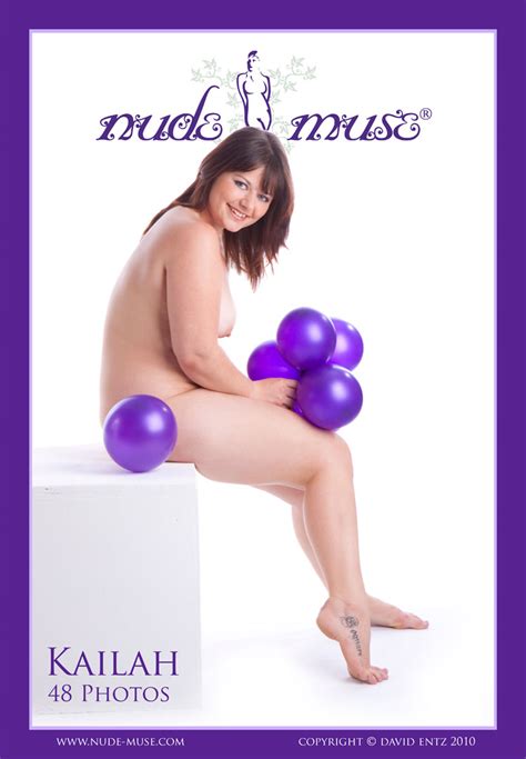 Kailah Purple Balloons Nude Muse Magazine Nude Photography