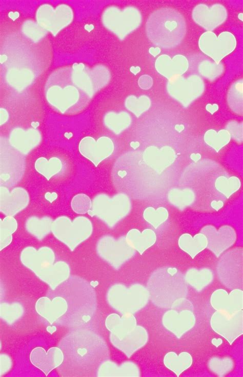 Pink And White Hearts Bokeh Wallpaper I Created For The App Cocoppa