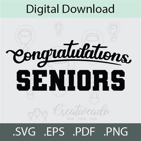Congratulations Seniors Svg Graduation Class Of 2023 Etsy
