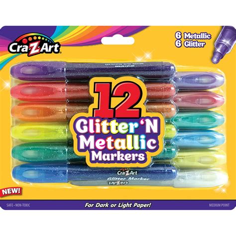 Cra Z Art 12 Glitter N Metallic Markers 12 Count