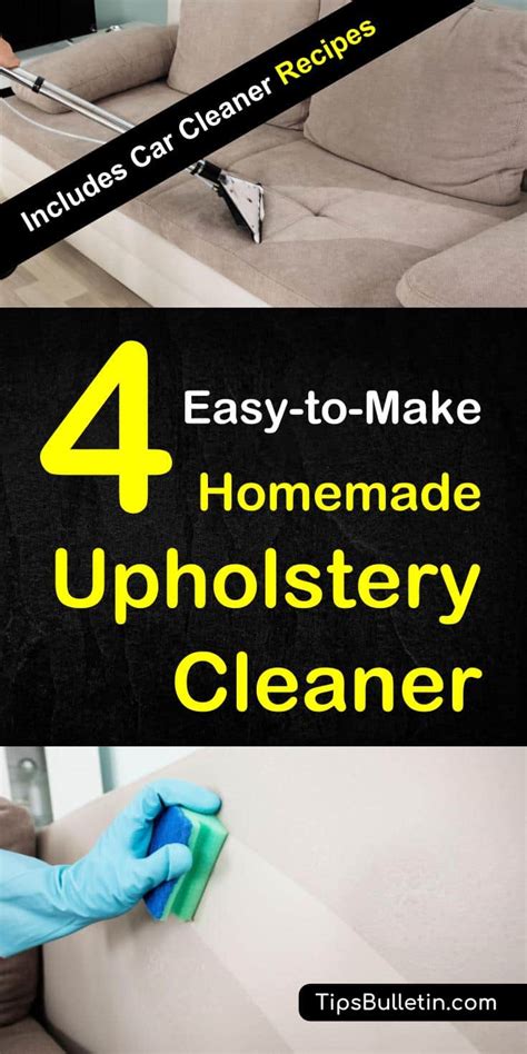 This homemade glass cleaner works on windows, mirrors or any other shiny surface you have in your home. 4 Homemade Upholstery Cleaner - How to Clean Upholstery
