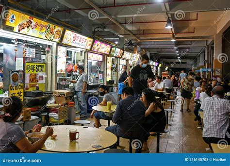 Singapore Hawker Centre Food Stalls Editorial Stock Photo Image Of