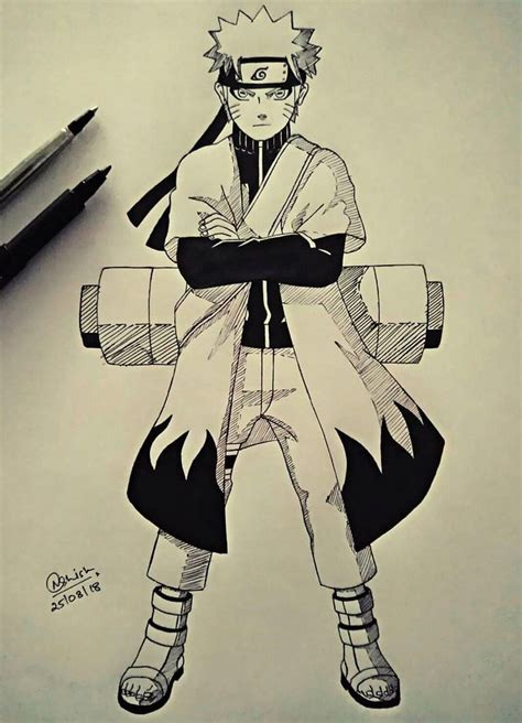 Naruto Sage Mode Manga Style Naruto Sasuke Drawing Naruto Sketch