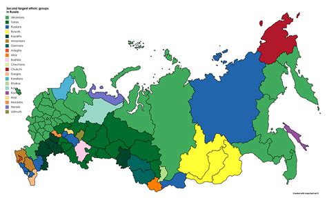 Second Largest Ethnic Groups In Russia Maps On The Web