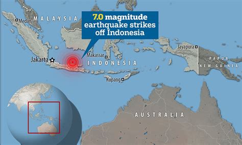 Earthquake Of Magnitude 70 Strikes Off Indonesia