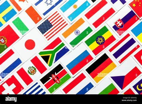 Background Of Different Colorful National Flags Of The World Diagonal