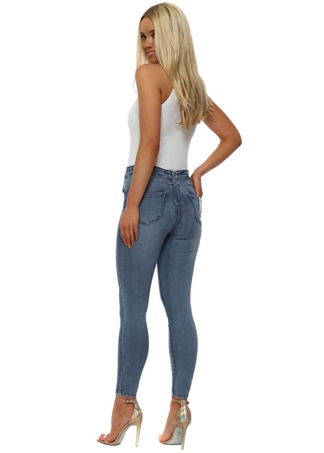 Denim Back Zip Jeans Toxik 3 L1182