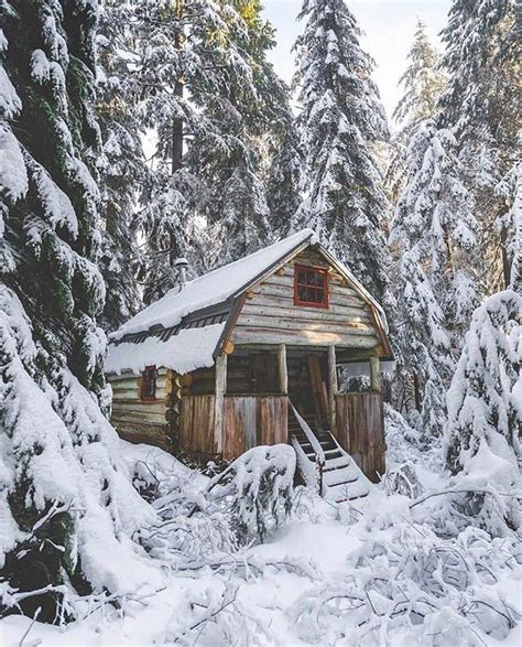 Rustic Roamer Snow Cabin Cabins In The Woods Winter Cabin