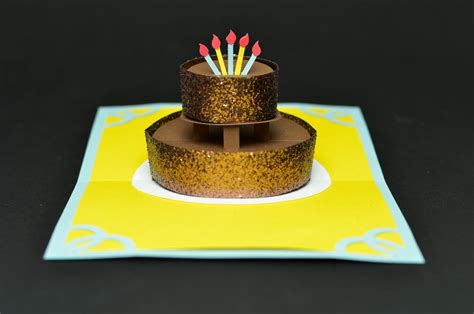 Chocolate Cake Birthday Pop Up Card Creative Pop Up Cards
