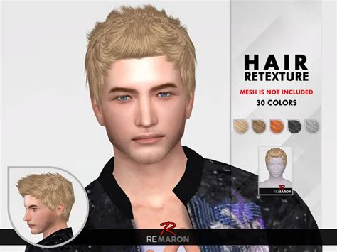 The Sims Resource Cazy`s 63 Hair Retextured By Remaron Sims 4 Hairs