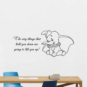 A life changing inpirational quote from the famous legend walt disney has been converted to an inspirational wall decal by us. Dumbo Quotes Wall Decal Disney Elephant Vinyl Sticker Nursery Decor Mural 259crt | eBay