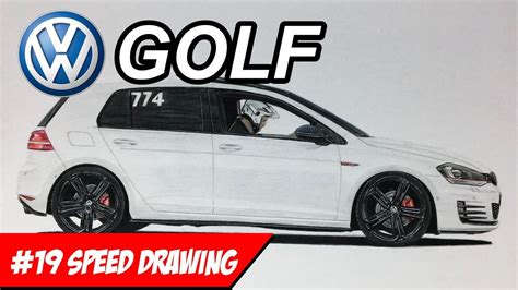 golf gti racing 🏎💨 speed drawing youtube