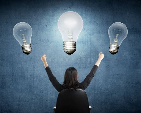 Business Person Have Bright Idea Light Bulb Stock Photo Image 56528173