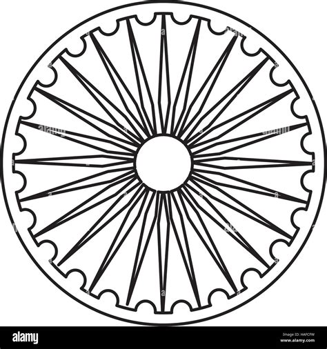 Ashoka Chakra Symbol Stock Vector Image Art Alamy
