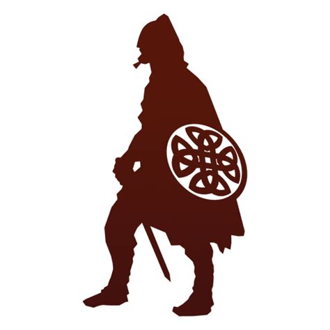 Warrior Silhouette Viking With Shield Transparent Png And Svg Vector File