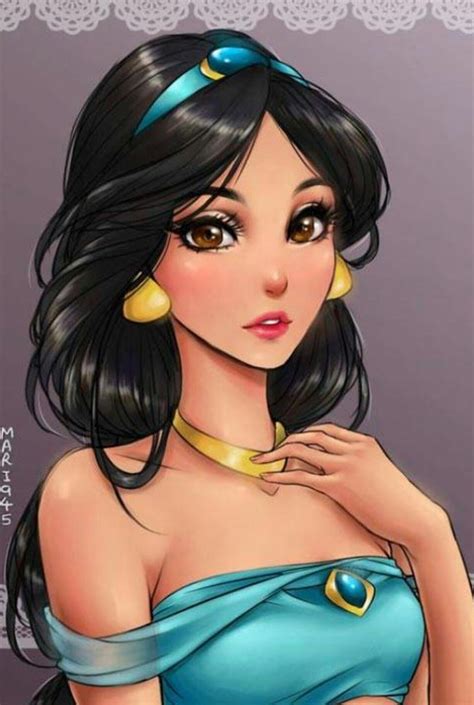 Jasmine Disney Princess Anime Version Arte De Princesas Disney