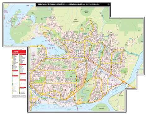 Coquitlam Port Coquitlam Port Moody Belcarra And Anmore Bc Map By