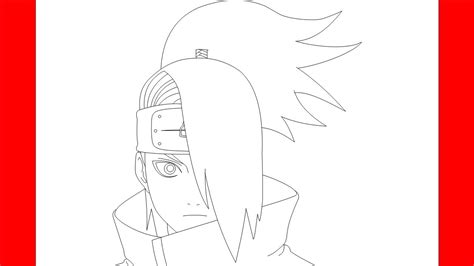 How To Draw Deidara From Naruto Step By Step Drawing Youtube