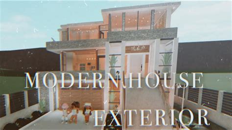Bloxburg Modern House Exterior Speedbuild Youtube