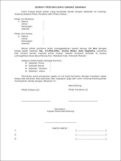 Contoh Surat Perjanjian Pinjam Sertifikat Rumah Surat Perjanjian Desain Contoh Surat KrpV O Y