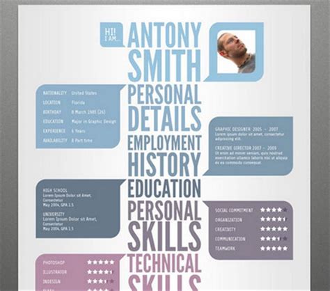 44 Creative Resume Templates With Photo Desain Cvmu