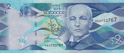 2 Barbados Dollars Banknote Morgan Lewis Windmill Exchange Yours