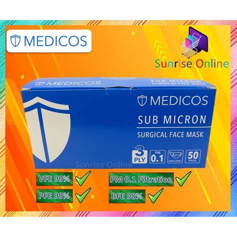 The box is unopened to keep it hygienic! MEDICOS 3 PLY SUB MICRON SURGICAL FACE MASK(EAR LOOP) LIME ...