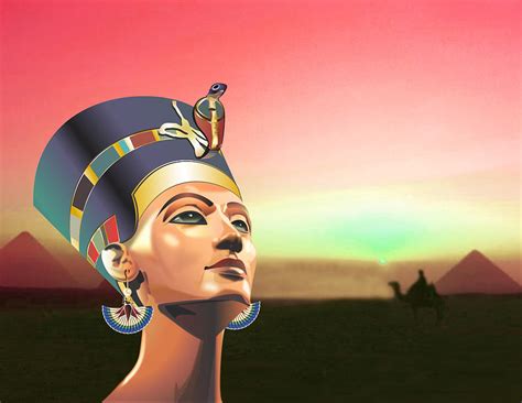 Queen Nefertiti Digital Art By Debbie Mcintyre