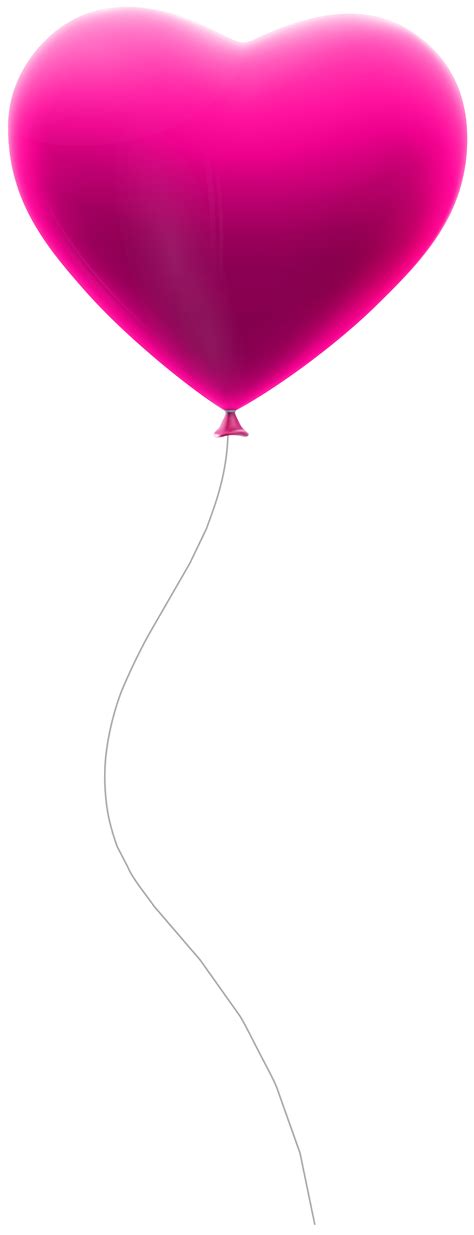Heart Red Balloon Pink Heart Balloon Transparent Clip Art Png