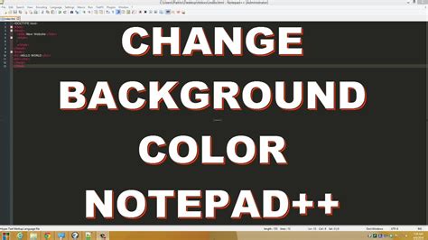 Change Background And Font Style Notepad Youtube