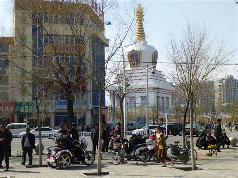 Hohhot Inner Mongolia China Stupa On Erdos Street Flickr