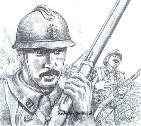 Dessin Soldat Guerre 14 18 Facile Qipuny