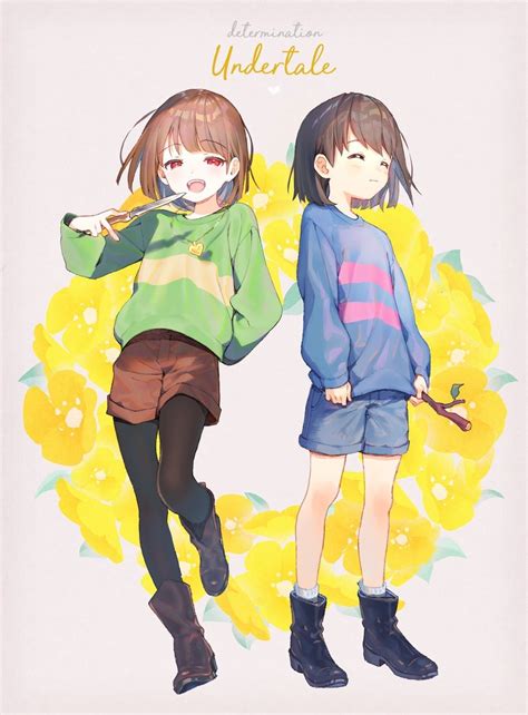 Chara And Frisk Anime Undertale Undertale Ships Undertale Drawings