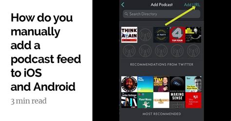 Whatever your situation, here's how to rate and review a. Manually add podcast to iTunes, Spotify, Google, Android ...