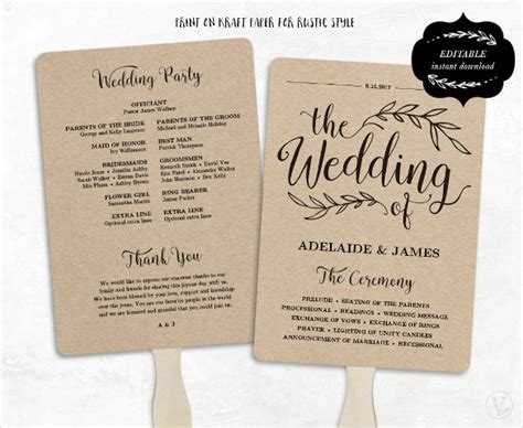 wedding program template   word  psd