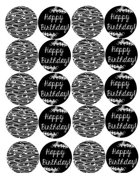 Xtle Makes Free Printables Cupcake Toppers Free Happy Birthday