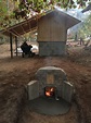 smokehouse and firebox | Outdoor, Outdoor oven, Backyard