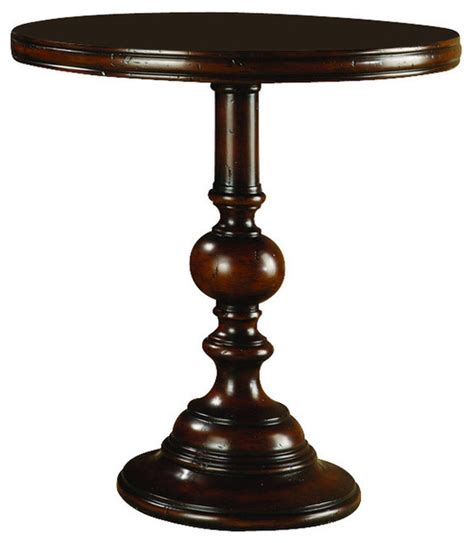 24 Round Pedestal Accent Table Transitional Side Tables And End