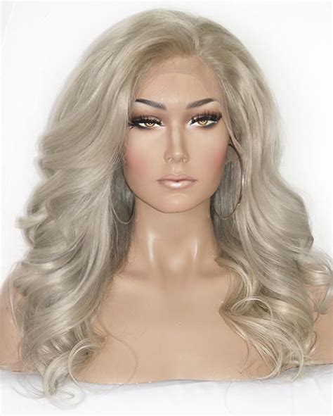 Platinum Ash Blonde Full Lace Wig Item 6585 Navina Barbie Hair