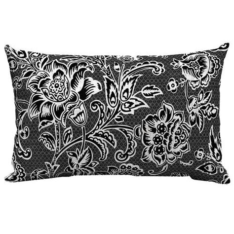Pier 1 pillow embroidered butterfly white black pink indoor outdoor 17 x 17 new. Garden Treasures Floral Jakarta Weave Black and White ...