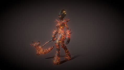 Female Fire Elemental Buy Royalty Free 3d Model By Inalaatzu 5f43e4a