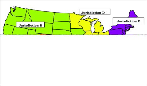 Map Showing The Four Jurisdictions Assigned To Dme Macs Jurisdiction